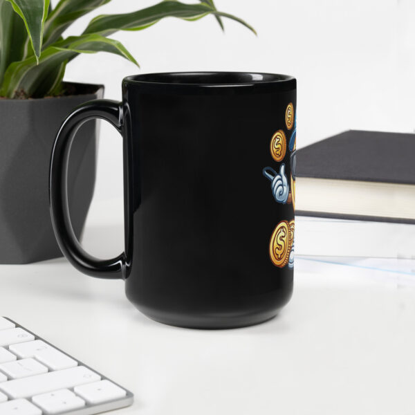 SiCi Logo Black Glossy Mug